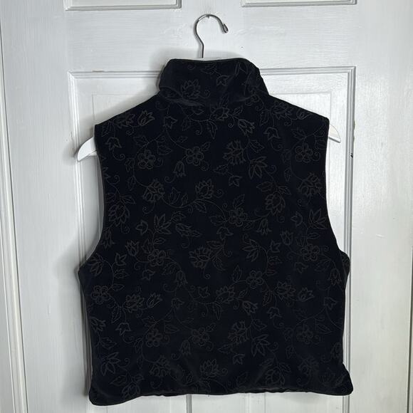Skea Insulated Velour Fleece Vintage Full Zip Embroidered Vest Gilet W1658 Sz M - Picture 7 of 8